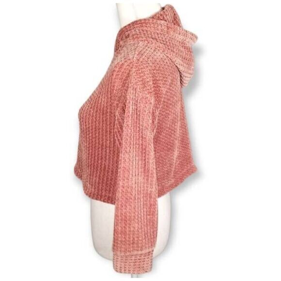 OLD NAVY DUSTY PINK CROPPED HOODIE SZ.M EUC. - Picture 3 of 7